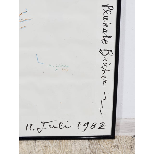 Black Original Exhibition Poster by Jean Cocteau, 1982 For Sale - Image 8 of 17