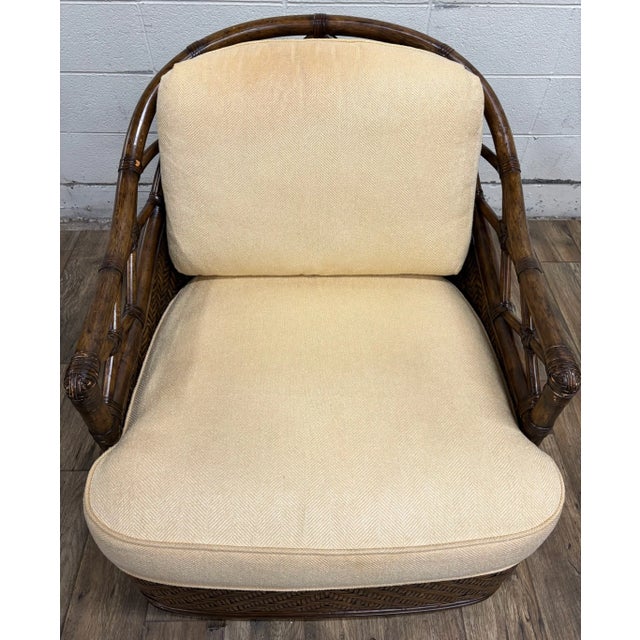 Coastal Lexington Tommy Bahama Bali Hai Collection Diamond Cove Swivel Chair For Sale - Image 3 of 10