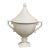 Bassett Furniture Imax Large White Ceramic Lidded Urn For Sale