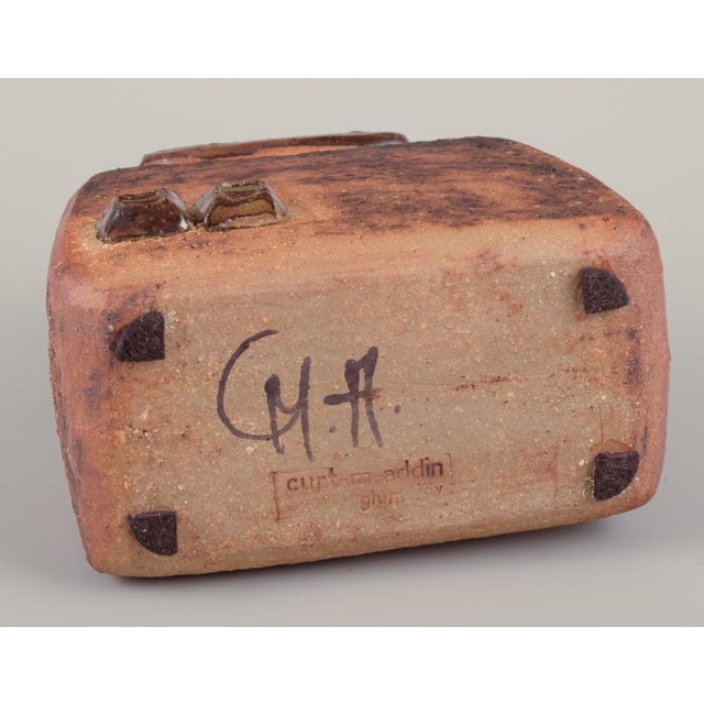 Ceramic Ceramic Vase by Curt Magnus Addin, 1970s For Sale - Image 7 of 8