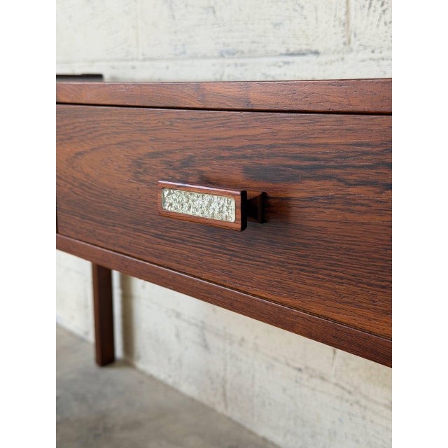 Rosewood Entry Table With Two Drawers Danish Mid-Century Modern 1960s For Sale - Image 11 of 13