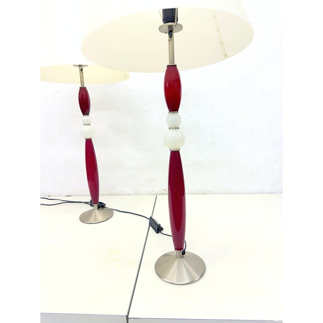 Large Italian Table Lamps by Antonangeli for Antonangeli Illuminazioni, 1980s, Set of 2 For Sale - Image 6 of 17