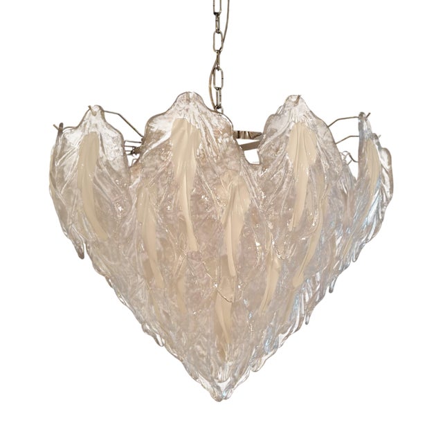 Vintage Italian Murano Glass Chandelier, 1980s For Sale