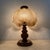 Mid-Century Modern Vintage Brutalist Glass Table Lamp with Oak Wooden Base, 1970s For Sale - Image 3 of 18