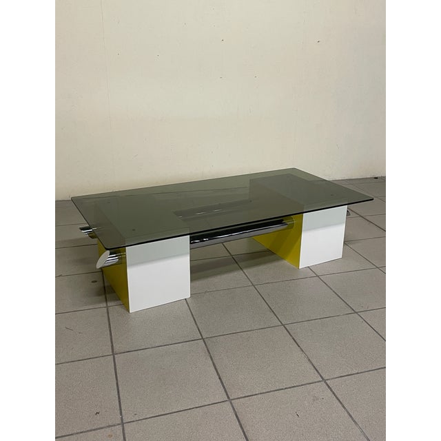 Coffee Table in Colored Formica and Glass, 1970s For Sale - Image 12 of 18