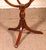 Elegant 19th-century English mahogany side table with a superb and unusual base. Rare side table with a beautiful solid...