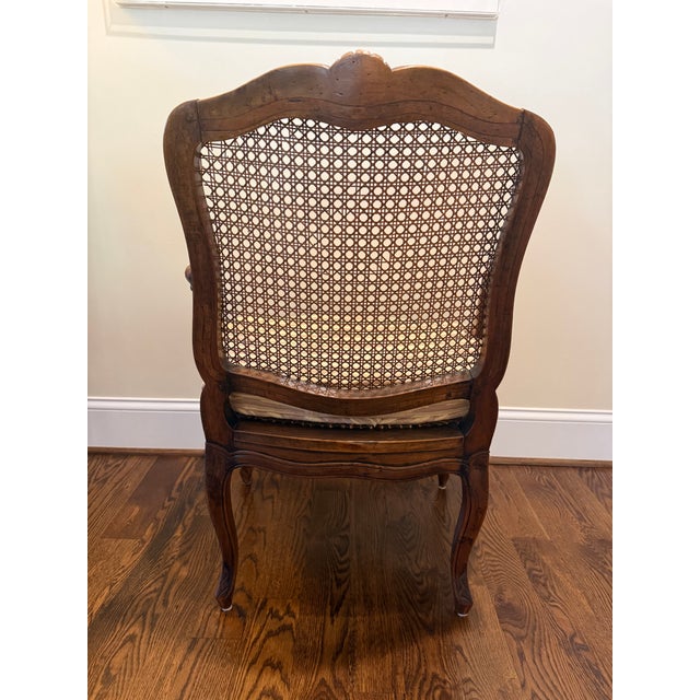 French Antique Louis XV Caned Chair For Sale - Image 3 of 12