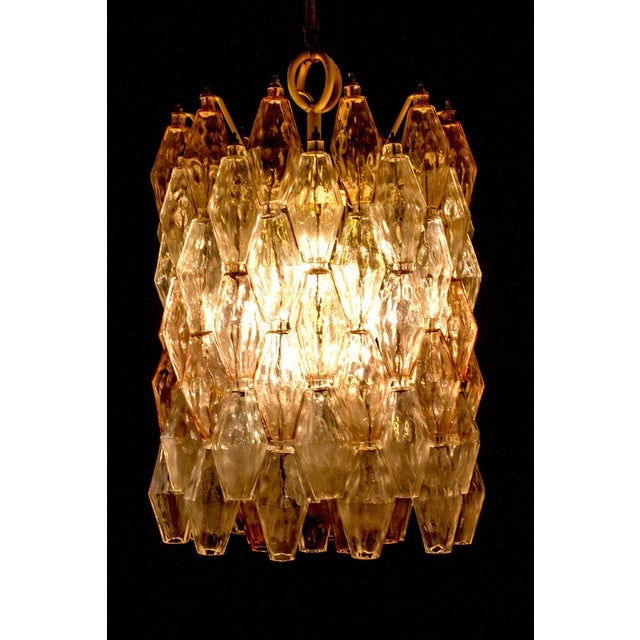 Pink and Ice Poliedri Chandelier attributed to Carlo Scarpa from Venini, 1955 For Sale - Image 11 of 15