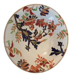 Mid 20th Century Ridgeways Fantasia Derby Porcelain Floral Painted Plate