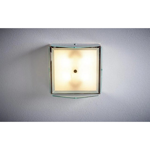 1960s Flush Mount in Clear Glass, Italy, 1960s For Sale - Image 5 of 6