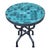 16" Emerald Aqua Moroccan Mosaic Table For Sale