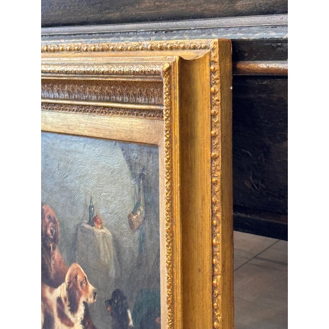 “Gun Dogs After a Day’s Sport” Oil on Canvas by George Armfield (1808–1893) For Sale - Image 6 of 6
