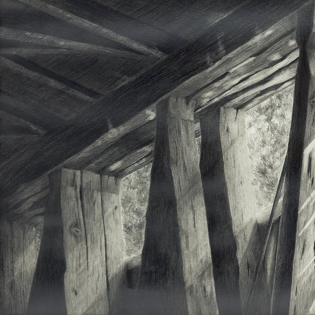 Illustration Study of a Timber Frame - Tomoko Parry, C. 1990s For Sale - Image 3 of 10