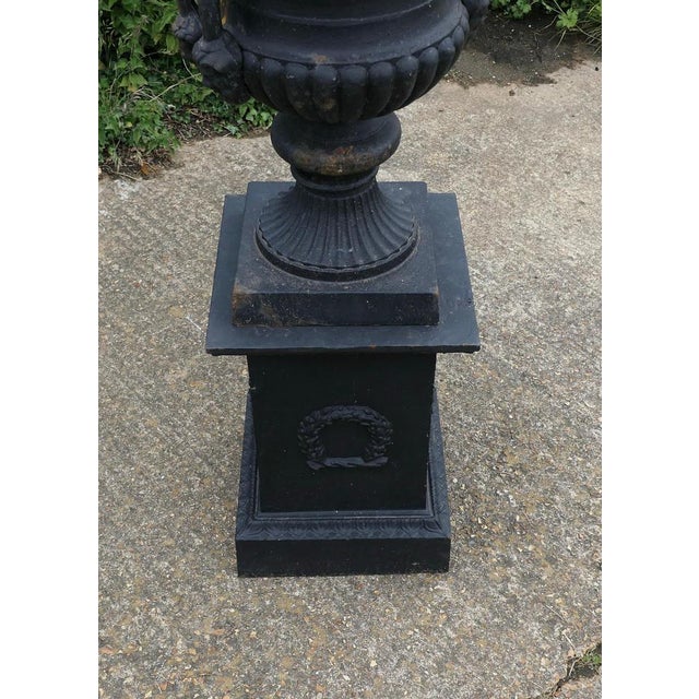 1920s Large Cast Iron Urn, 1920 For Sale - Image 5 of 12