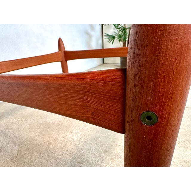 Minimalist Teakwood Coffee Table with Reversible Formica Table Top by Ejvind A. Johansson for Ludvig Pontoppidan, Denmark, 1955 For Sale - Image 12 of 16