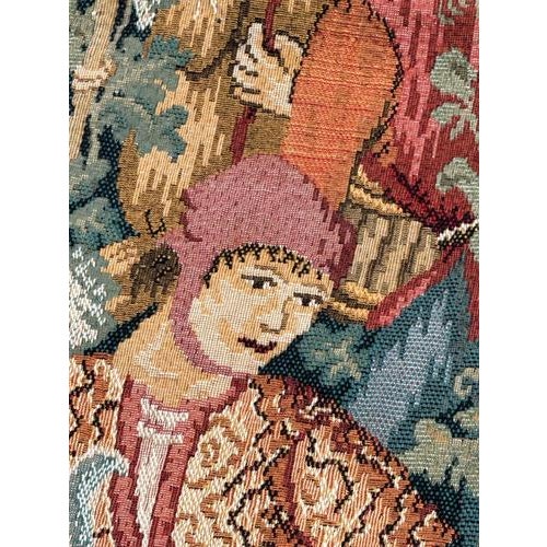 Vintage French Aubusson Medieval Style Jacquard Tapestry, 1970s For Sale - Image 18 of 18