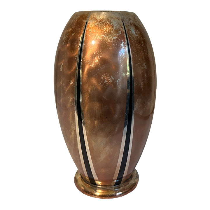 ART DECO Style ガラス 金属 花瓶　Vintage Vintage Art Deco Vases | Chairish