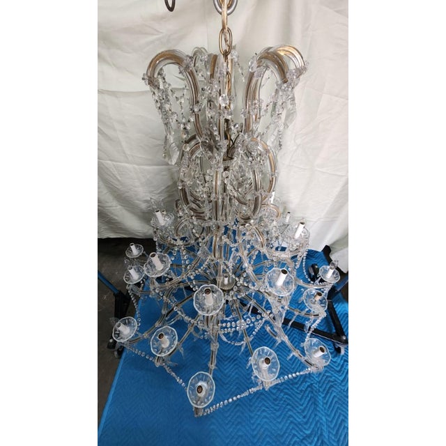 Early 20th Century Large Scale Italian Beaded Chandelier For Sale In Dallas - Image 6 of 8