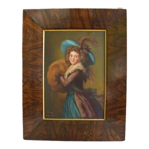Antique Mme Madame Molé-Reymond of After Élisabeth-Louise Vigée-Le Brun Oil Painting W/ Original Wood Frame