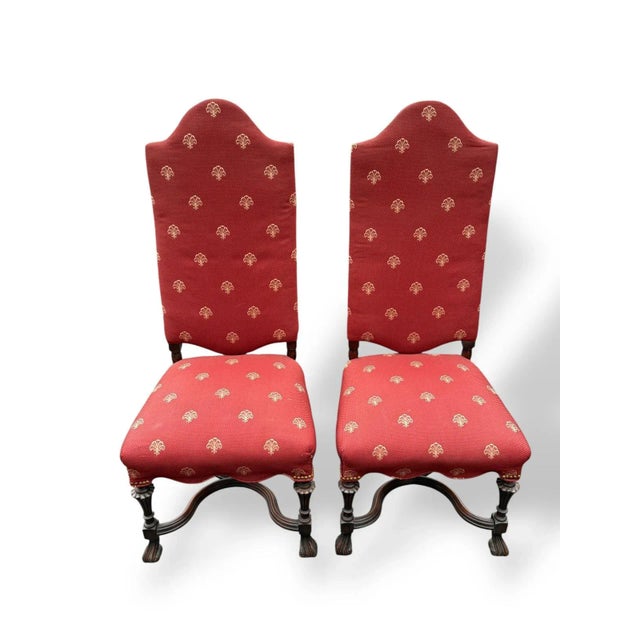 Baroque Pair of Vintage Baroque Style Accent Chairs For Sale - Image 3 of 9