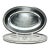 Vintage Japanese Set of 6 Stainless Steel 18/8 Oval Serving Platters For Sale
