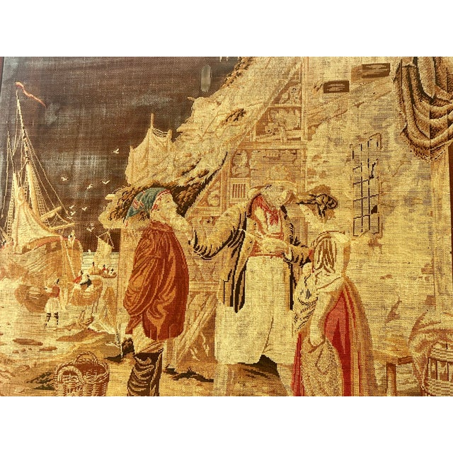 Large Antique Victorian Black Forest Sculptural Micro-Petit Point Tapestry With Silk Backing For Sale - Image 14 of 17