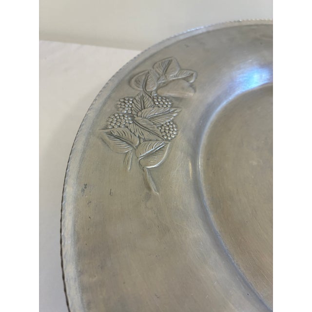 Mid-Century Modern Vintage Everlast Hand-Wrought Aluminum Pedestal Lazy Susan For Sale - Image 3 of 10