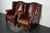 Industrial Vintage Dutch Cognac Leather Club Chairs, the Netherlands, Set of 2 For Sale - Image 3 of 18