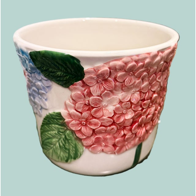 White Vintage Italian Hand Painted Planter For Sale - Image 8 of 8