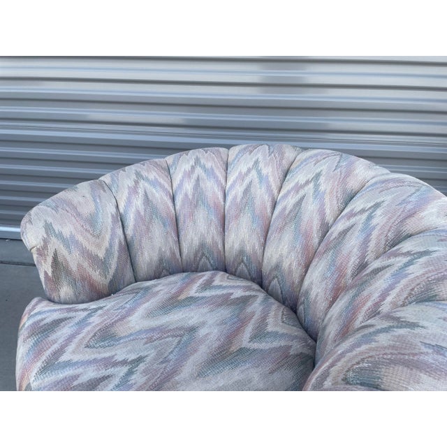 Mid Century Swivel Lounge Chairs Styled After Milo Baughman, Pair For Sale - Image 11 of 13