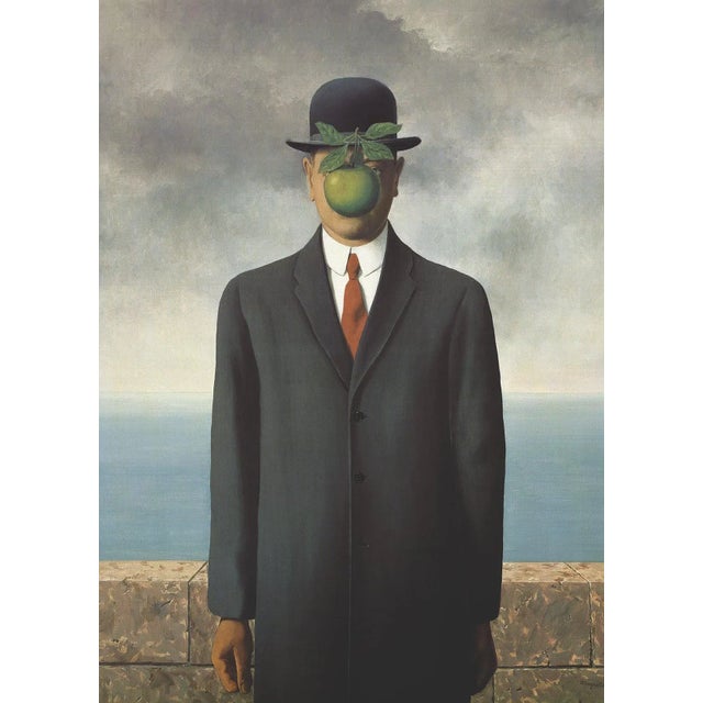 Artist: Rene Magritte Title: Son of Man (No border) Year: 2014 Signed: No Medium: Offset Lithograph Paper Size: 27.5 x...