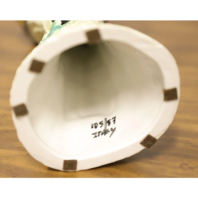 Ceramic Mid 20th Century Italian Porcelain Cardinal Birds - Pair For Sale - Image 7 of 8