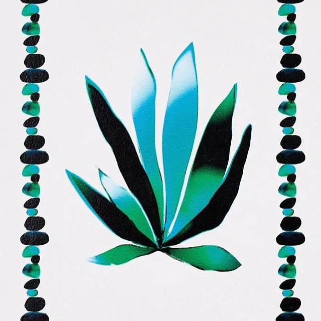 Modern Sample - Schumacher X Peg Norriss Agave Stripe Wallpaper in Lanai For Sale - Image 3 of 5