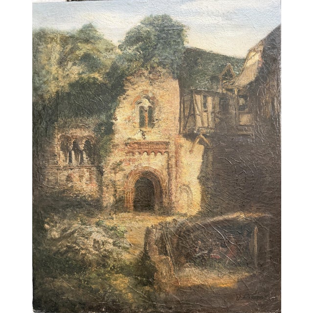 Anonimo, View of Mudejar Architecture in Granada, 1880, Oil on Canvas For Sale - Image 12 of 14