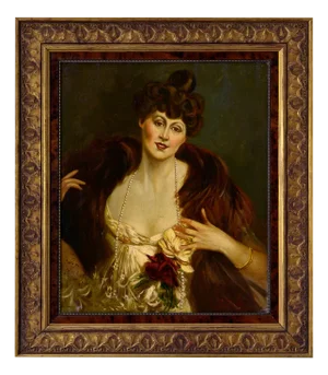 Salvatore De Rosa, Portrait of Woman, Oil on Canvas, 1990s, Framed