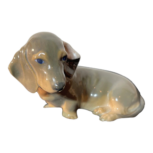 Vinatge Royal Copenhagen Dachshund Puppy Dog Figurine