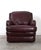 Late 20th Century Whittemore-Sherrill Oxblood Leather Rolled Arm Club Chair & Ottoman, Made in Usa Late 20th Century For Sale - Image 5 of 6