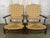 French Country Pair of French Country Style Lounge Chairs W/ Ottomans For Sale - Image 3 of 15