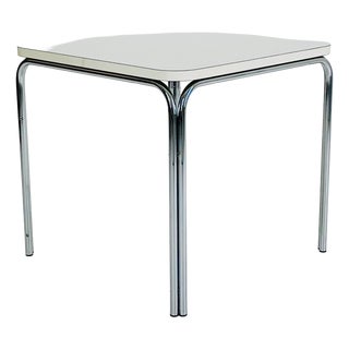 Mid-Century Bauhahus Square White ´Dining Table from Thonet, Germany, 1980s For Sale