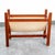 Mid Century Modern Magazine Rack Danish Canvas Sling Teak Vintage Tan Brown For Sale - Image 10 of 10