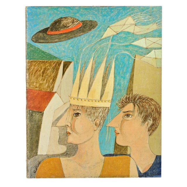 Oil on masonite realized by Alberto Gallerati in 1980s. Titled on rear. Very good condition. This piece is attributed to...