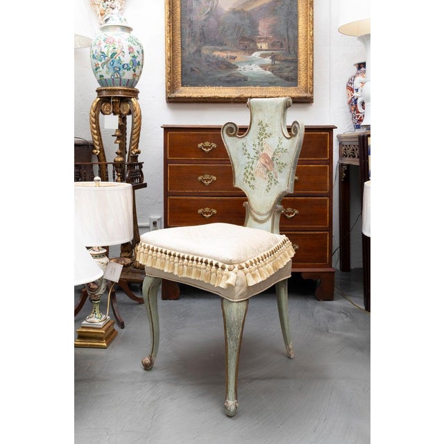 Wood Late 19th Century Decorative Painted Side Chair For Sale - Image 7 of 7