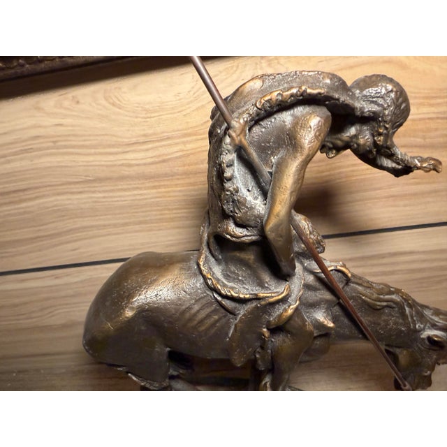 1980s Bronze ‘End of the Trail’ Sculpture, Styled After Fraser.” For Sale - Image 9 of 12