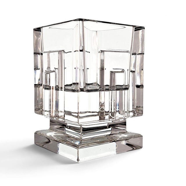 Late 20th Century Waterford Metropolitan Crystal Votive Candle Holder, Germany, Art Deco Revival For Sale - Image 5 of 11