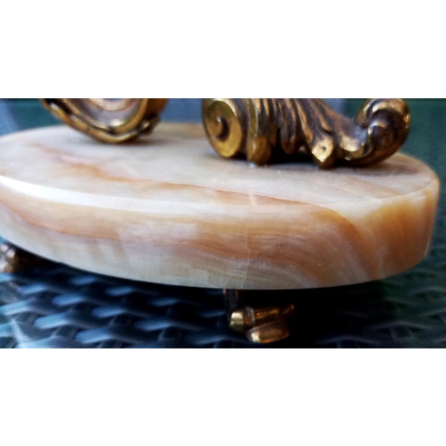 1930s Vintage Marble and Bronze Candleholders, 1930s, Set of 2 For Sale - Image 5 of 15