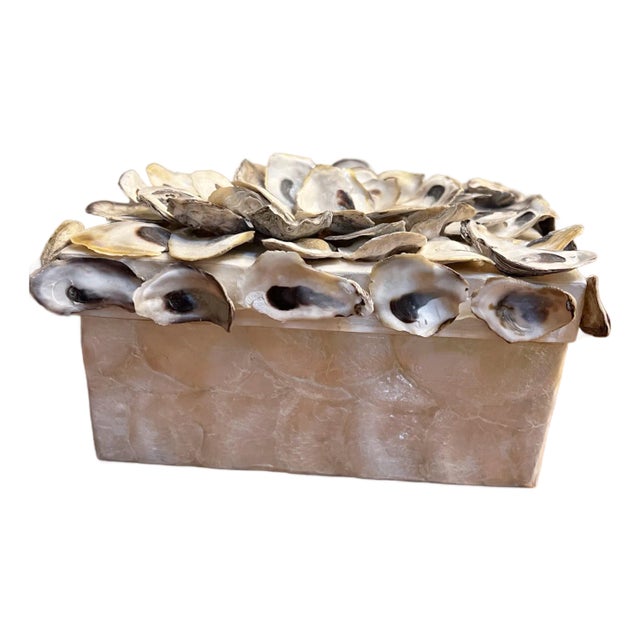 Vintage Oyster Shell Treasure Box For Sale