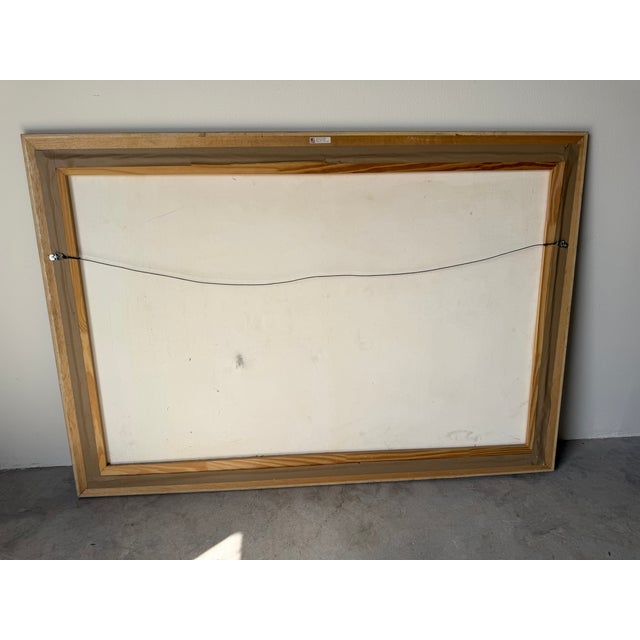 Large Vintage Haitian Coastal Tropical Impressionist Oil on Canvas Painting – Framed For Sale - Image 11 of 13