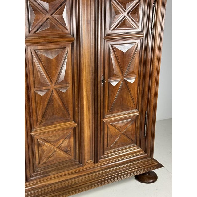 Burgundy Walnut Wardrobe, 1700s For Sale - Image 15 of 18