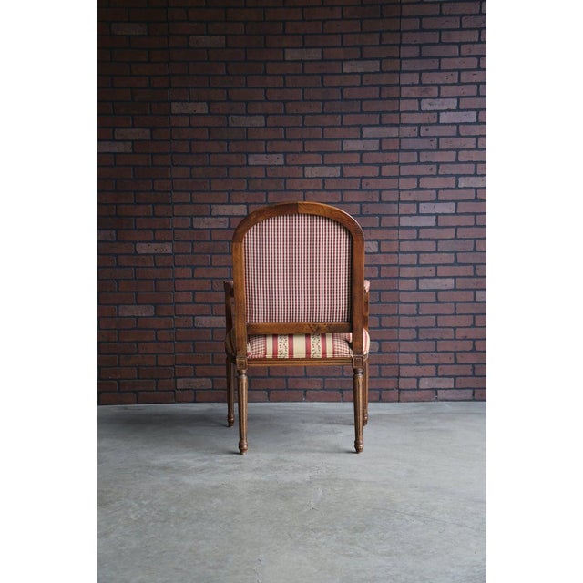 1990s Ethan Allen Carved Nicole Accent Chair For Sale - Image 6 of 8