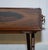 Victorian Double Sided Serving Tray on Bamboo Stand Brass Handles Marquetry Top For Sale - Image 5 of 18
